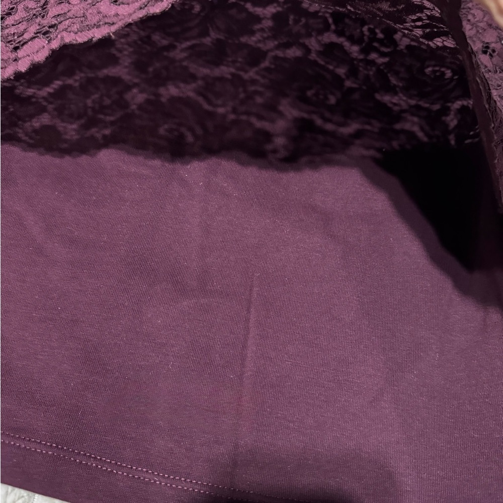 Anthropologie Plum Lace Sweatshirt - size small - Picture 7 of 12